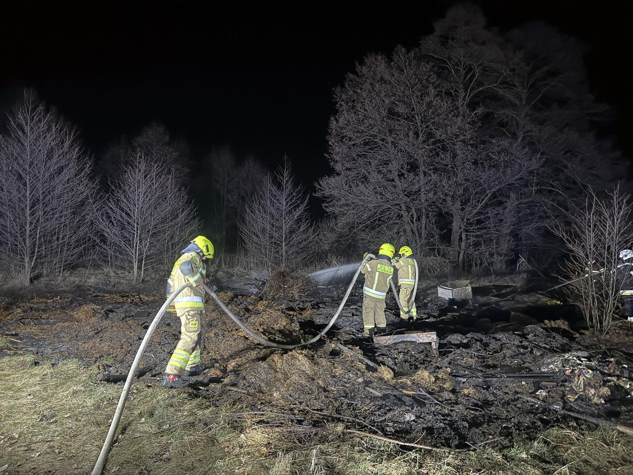 Pożar nieużytków w Leszkowicach